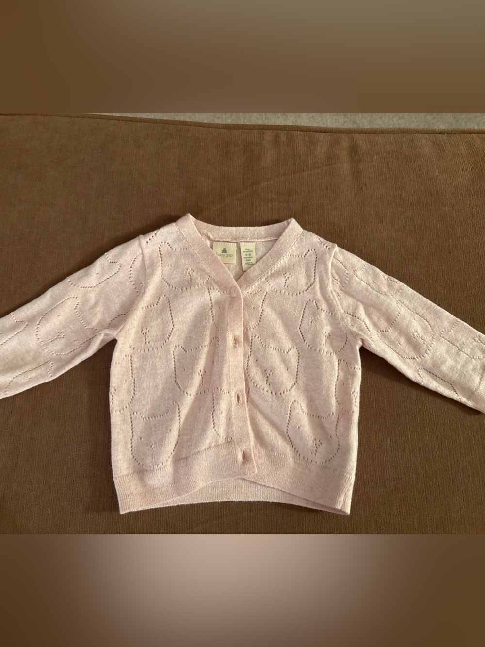 Baby GAP Pink “Kitty” Cardigan Sweater